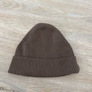 James Street Co. Adult Brown Ribbed Cuffed Knit Beanie Hat - Women